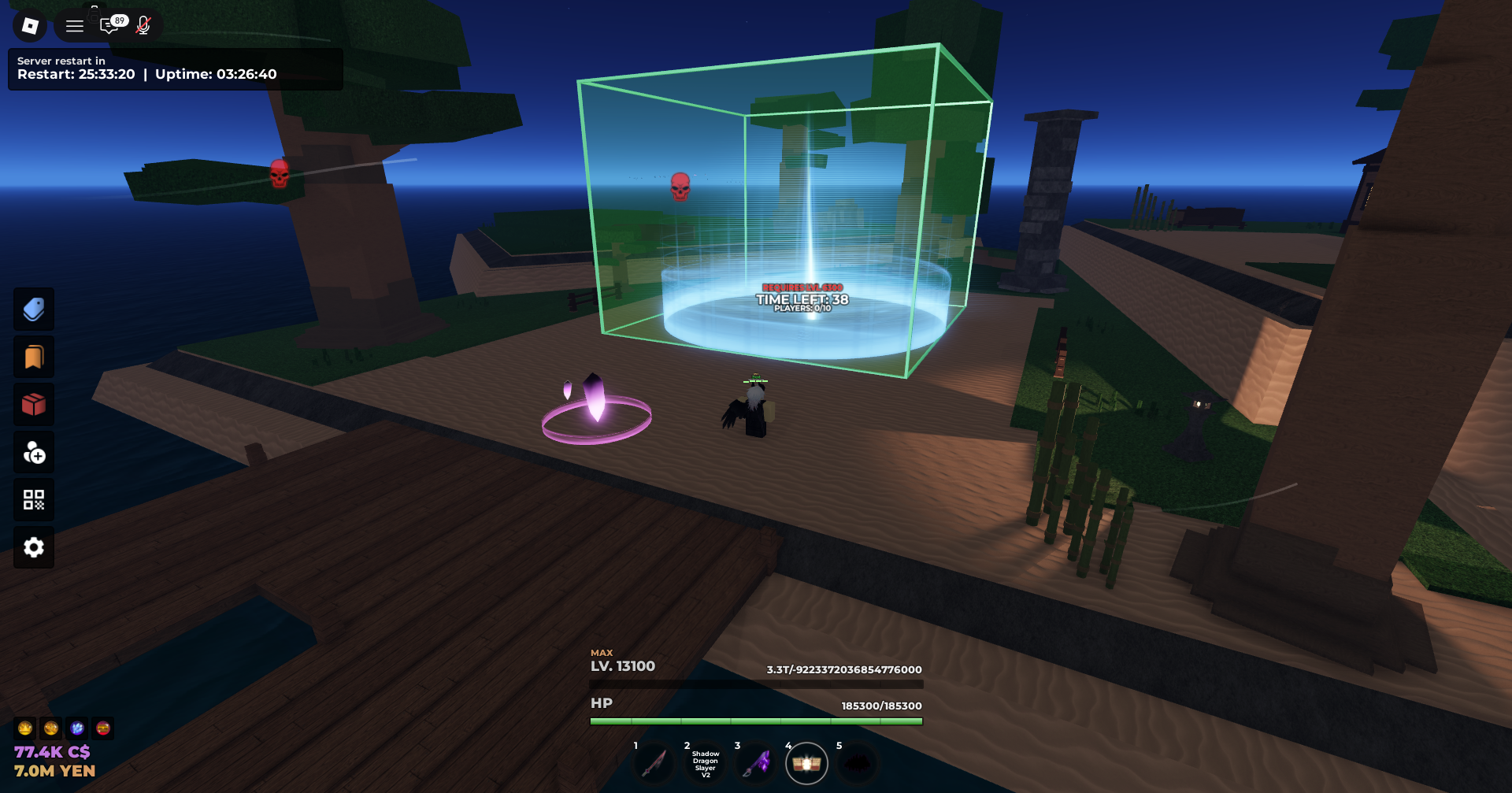 Spawn Crystal and Teleporter